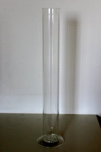 Stikla vāze cilindra formā 42 cm